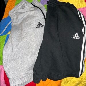 Adidas Men’s Black & Light Gray Athletic Shorts Set, Size XL